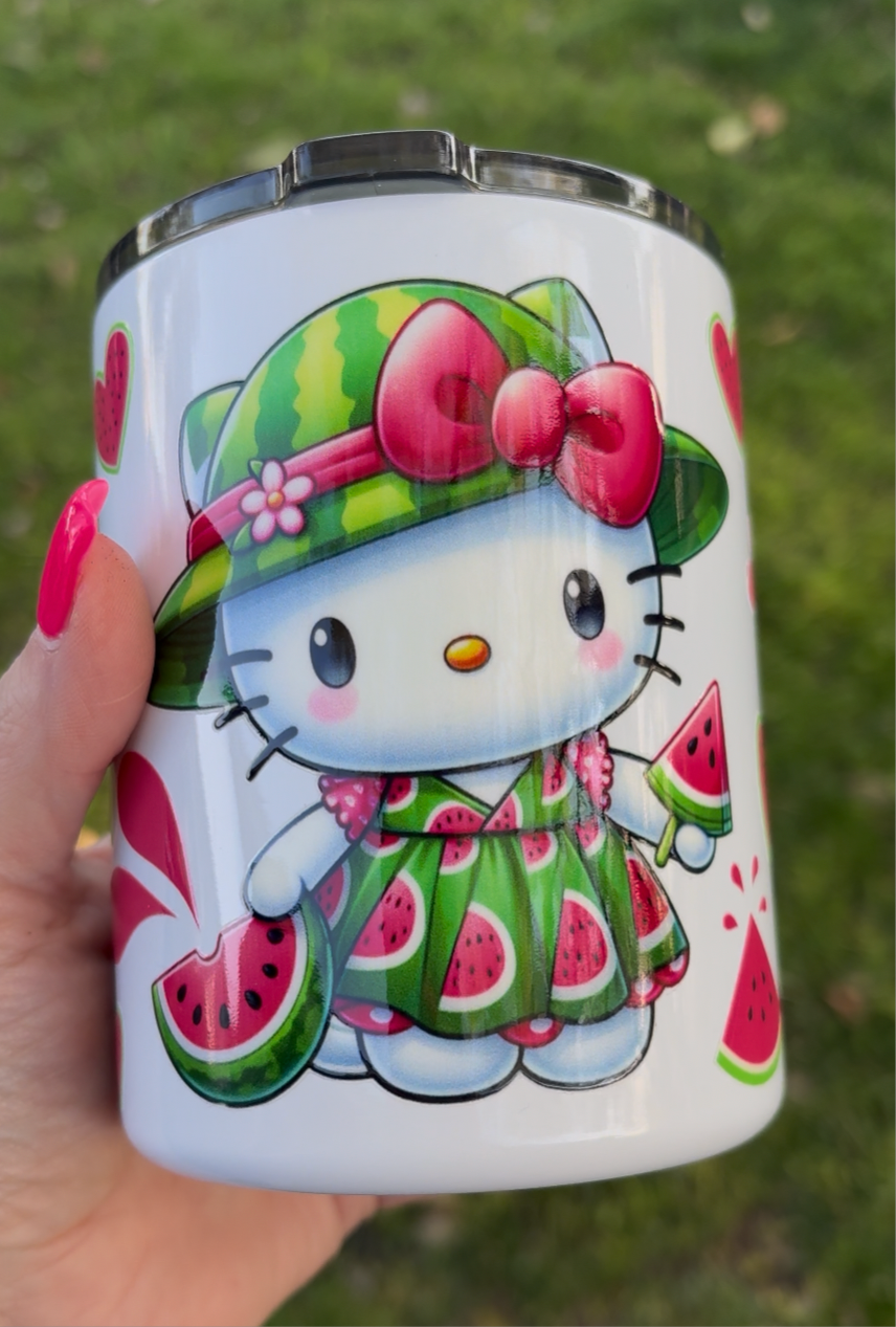 Watermelon Kitty Tumbler